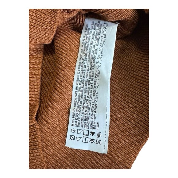 Forever 21 Women M Rust Wrap Sweater Top Long Sleeve Ribbed Waist NWT - Picture 4 of 8